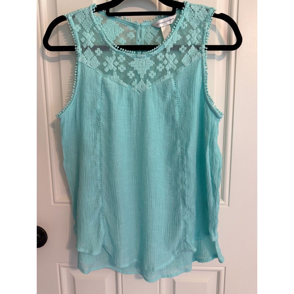 Christopher & Banks Turquoise Swing Tank size L